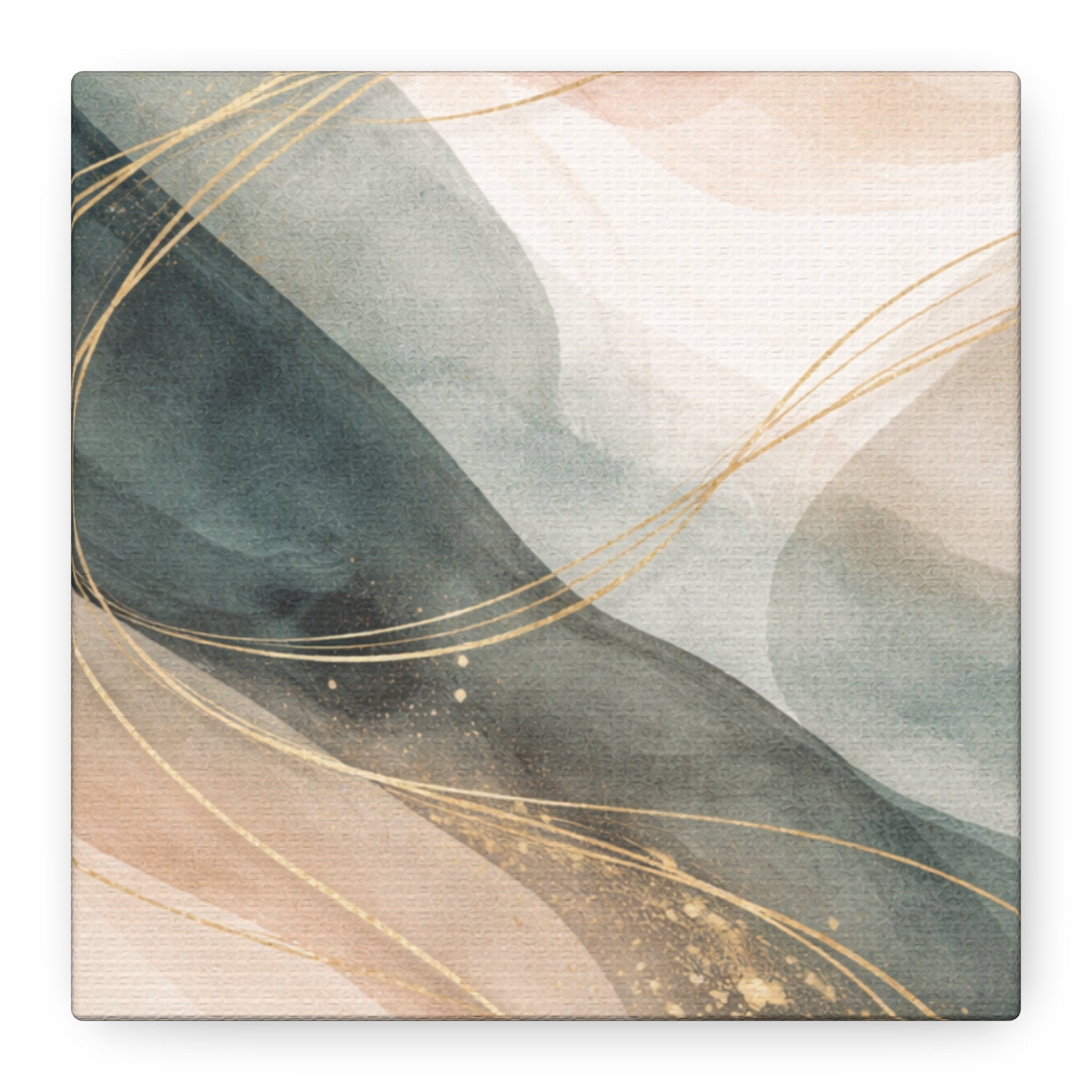Abstract Coastal Waves Matte Canvas — Stretched Wall Art