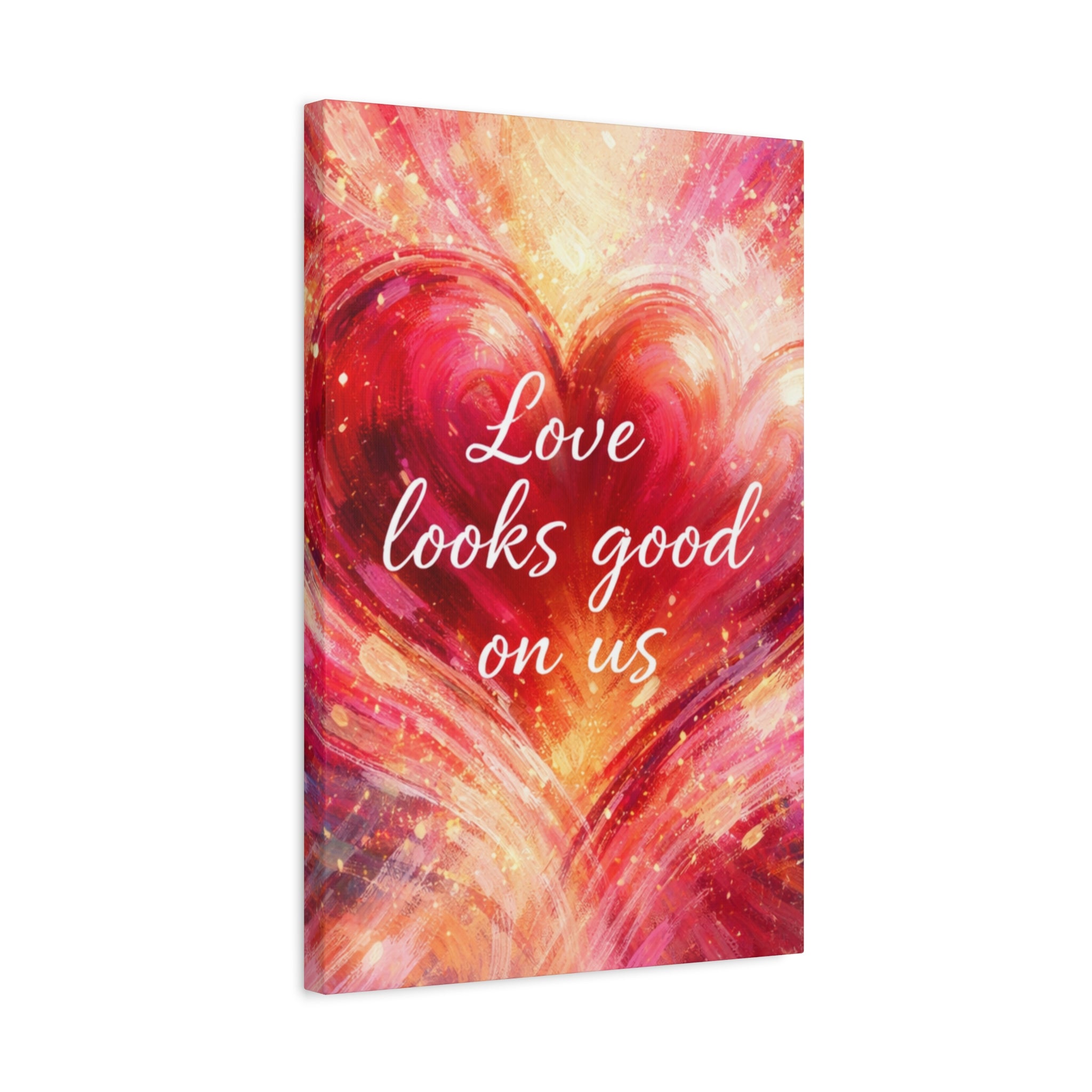Love Looks Good On Us Matte Canvas Wall Art