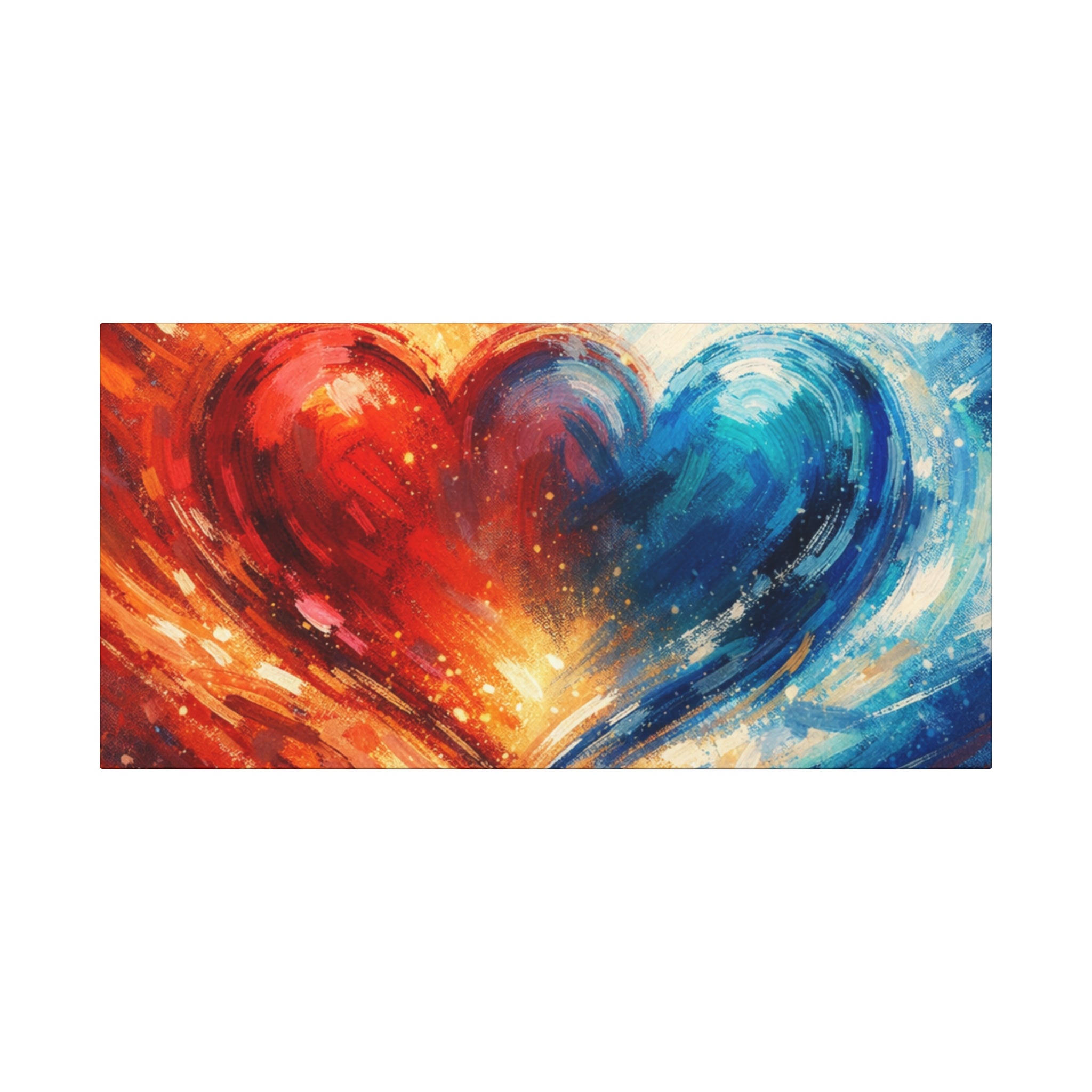 Two Souls One Heart Abstract Heart Canvas
