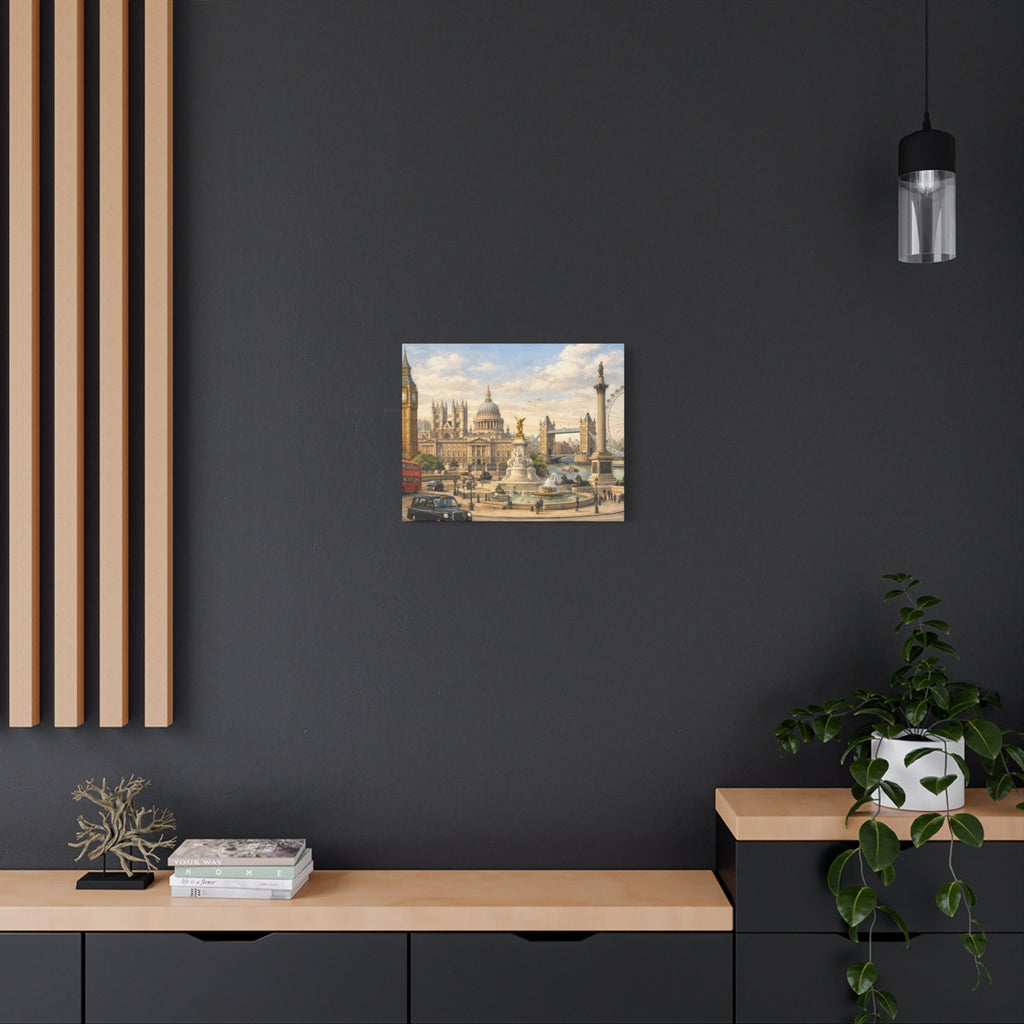 London Cityscape Matte Canvas Print Wall Art