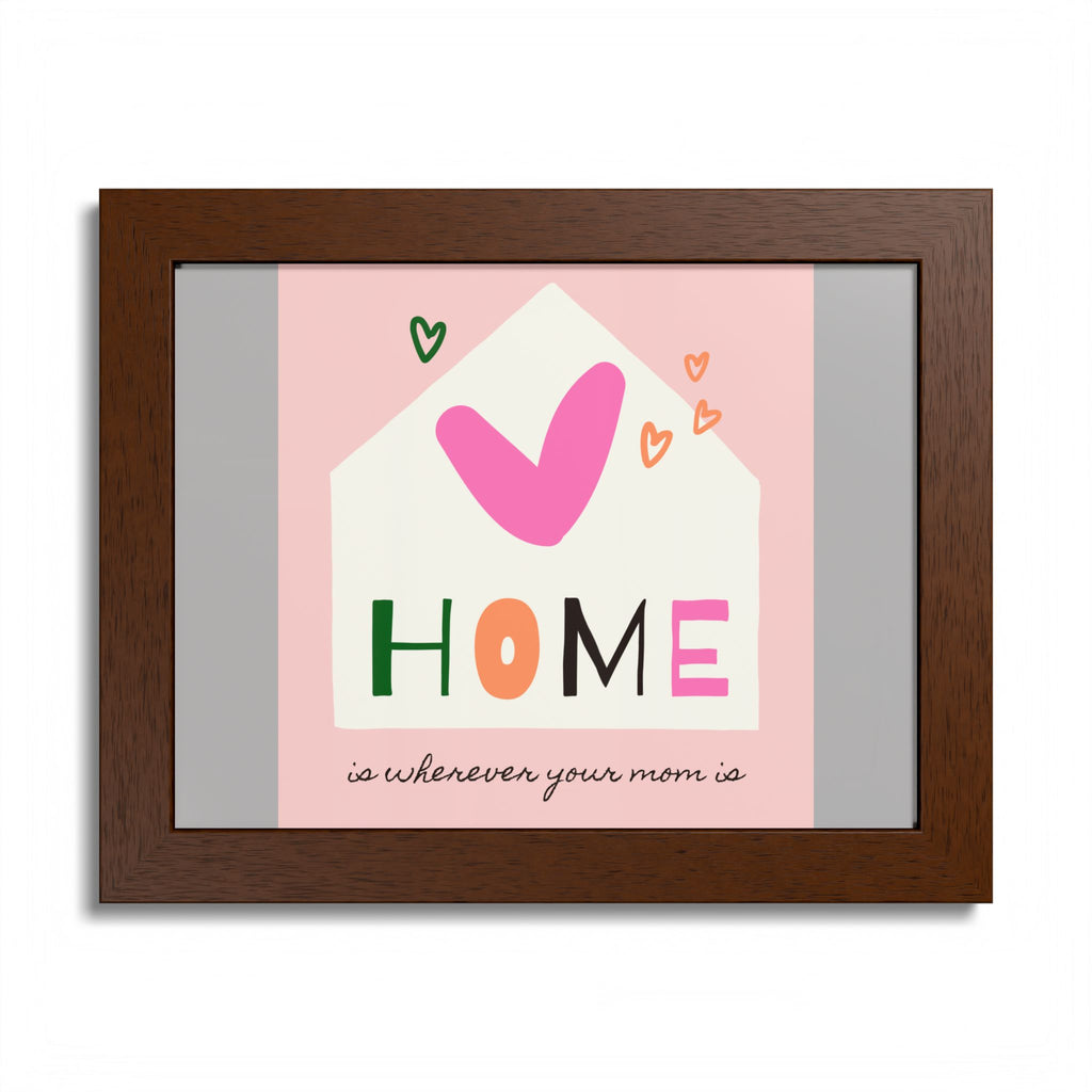 Home Is Wherever Your Mom Is - Framed Poster