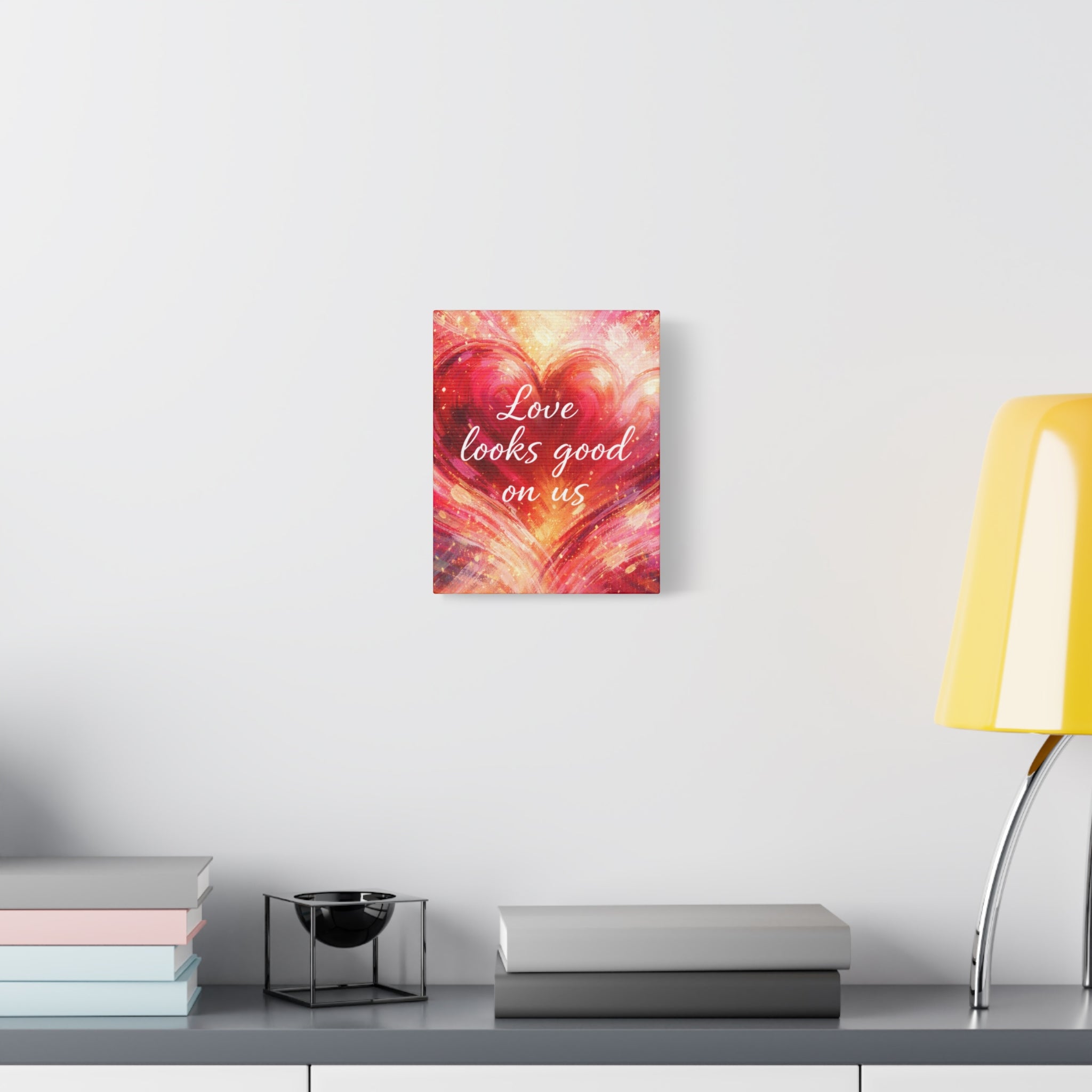 Love Looks Good On Us Matte Canvas Wall Art