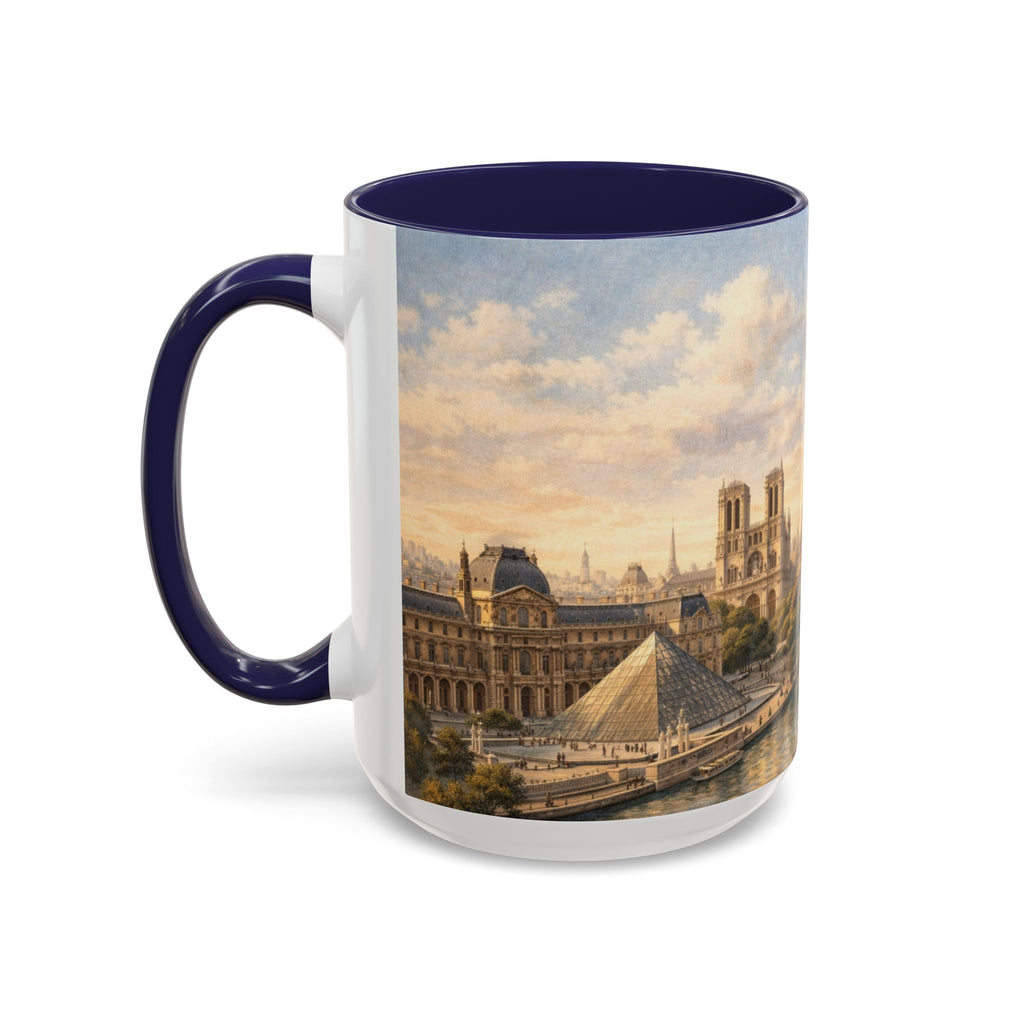 Paris Vintage Skyline Coffee Mug Eiffel Tower and Sacré‑Cœur