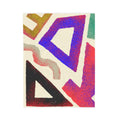 Abstract Geometric Colorful Tribal Triangle Velveteen Plush Blanket