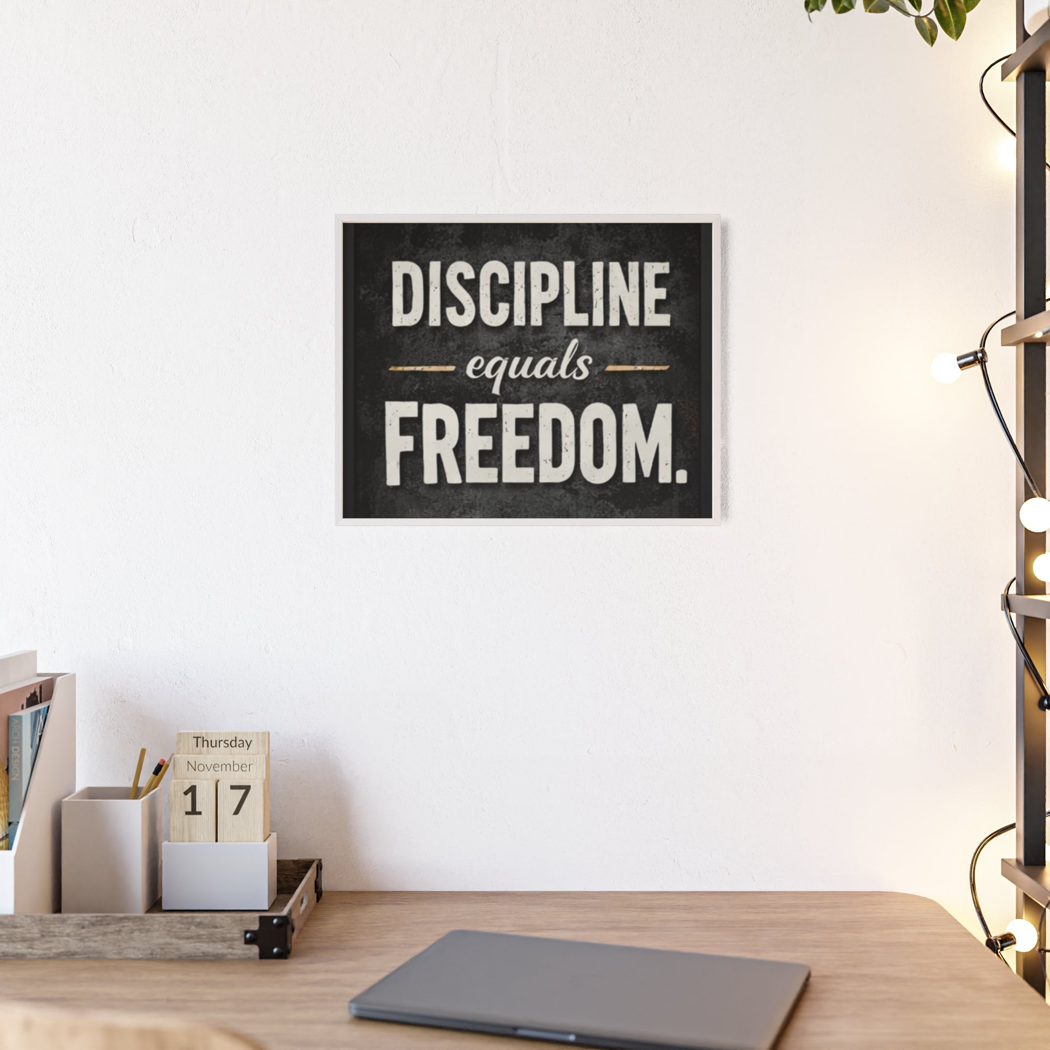 Discipline Equals Freedom Framed Poster
