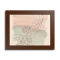 Hand Reaching for Flowers Framed Poster