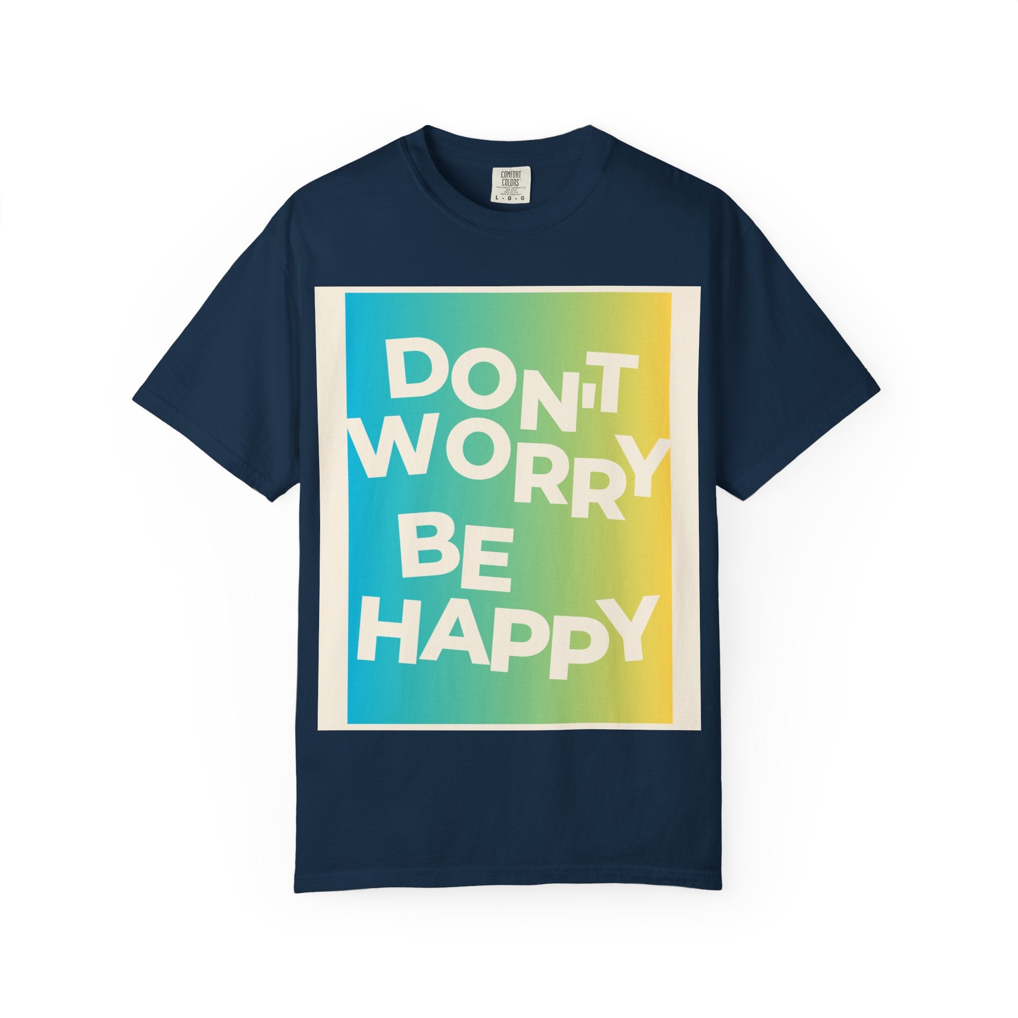 Don't Worry Be Happy Tropical Beach Graphic T-Shirt