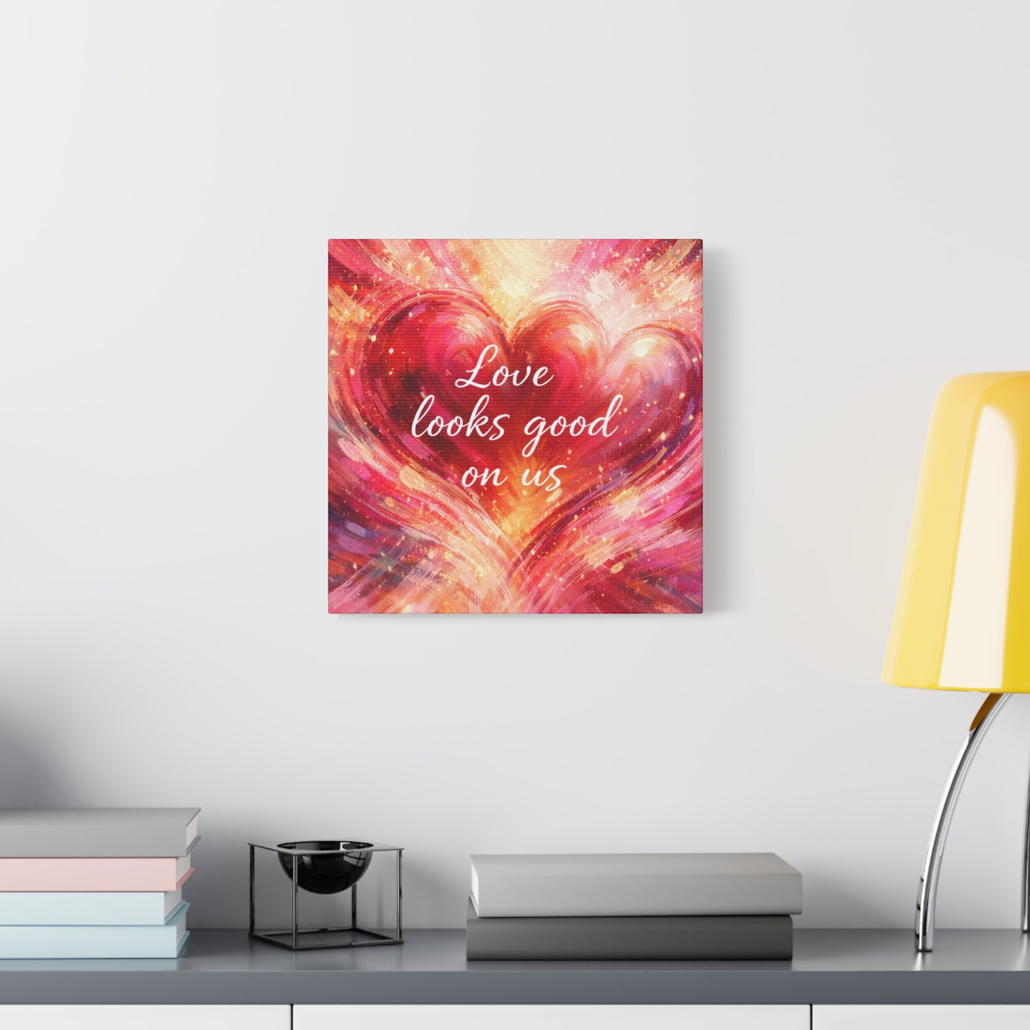 Love Looks Good On Us Matte Canvas Wall Art
