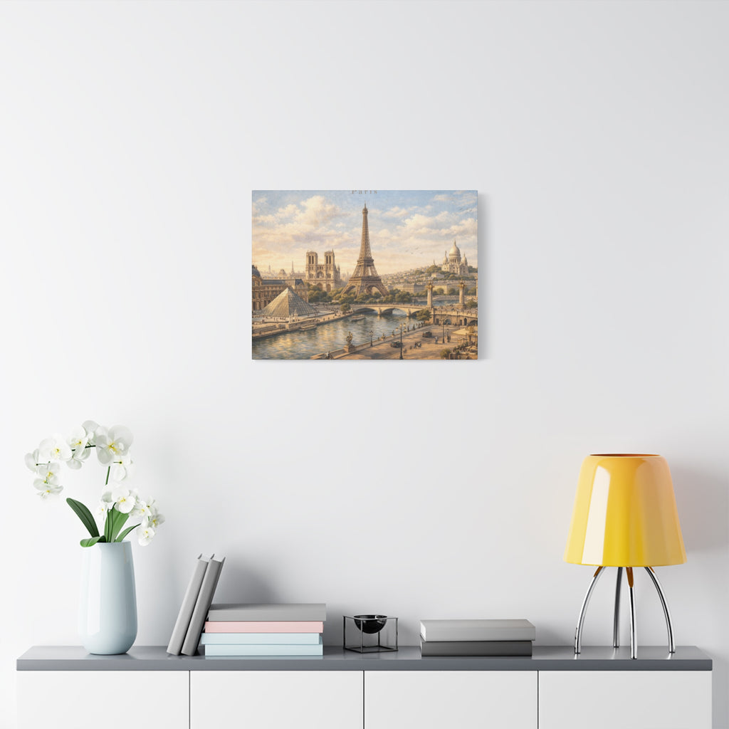 Paris Skyline Matte Canvas Wall Art
