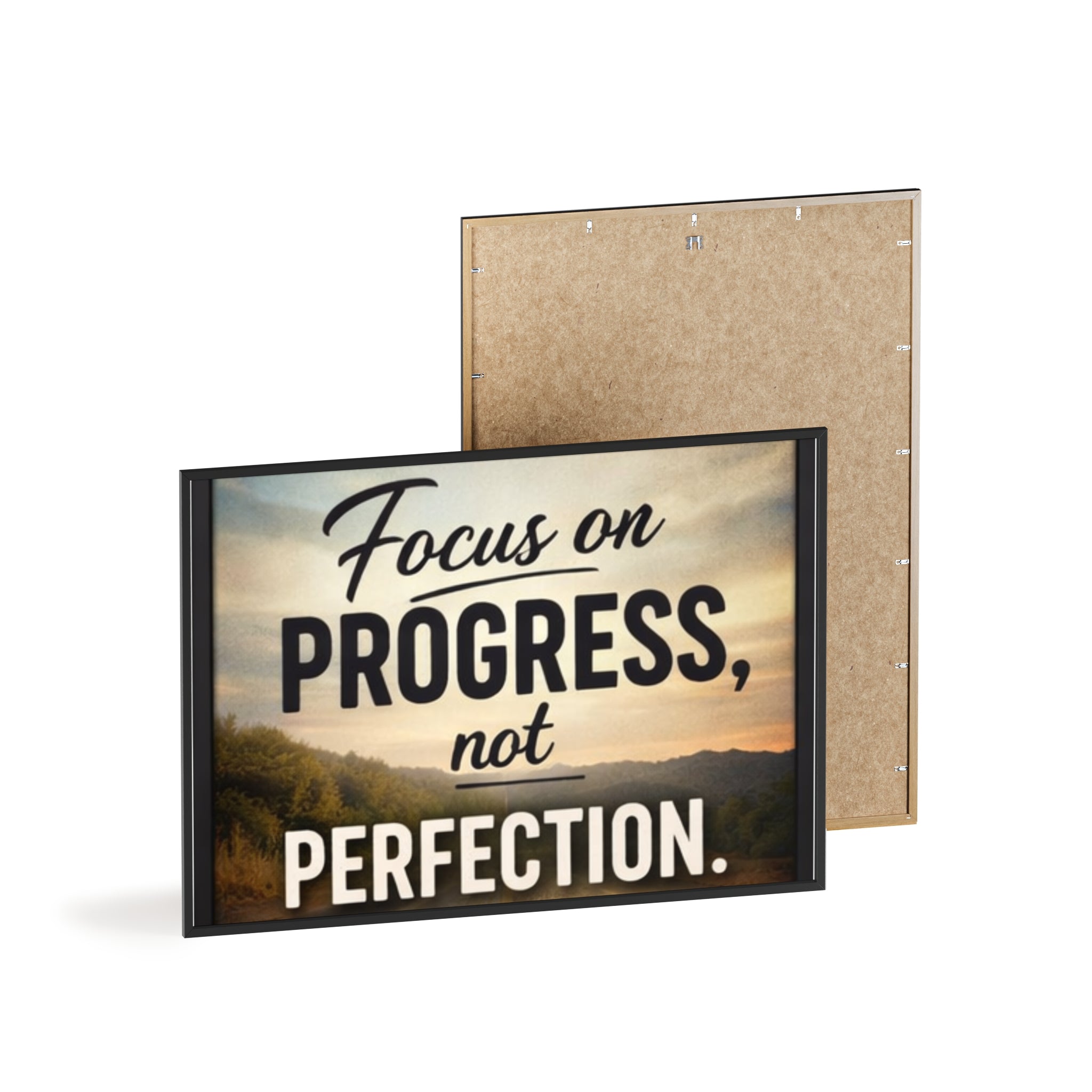 Focus on Progress Not Perfection Framed Poster — Motivational Wall Art
