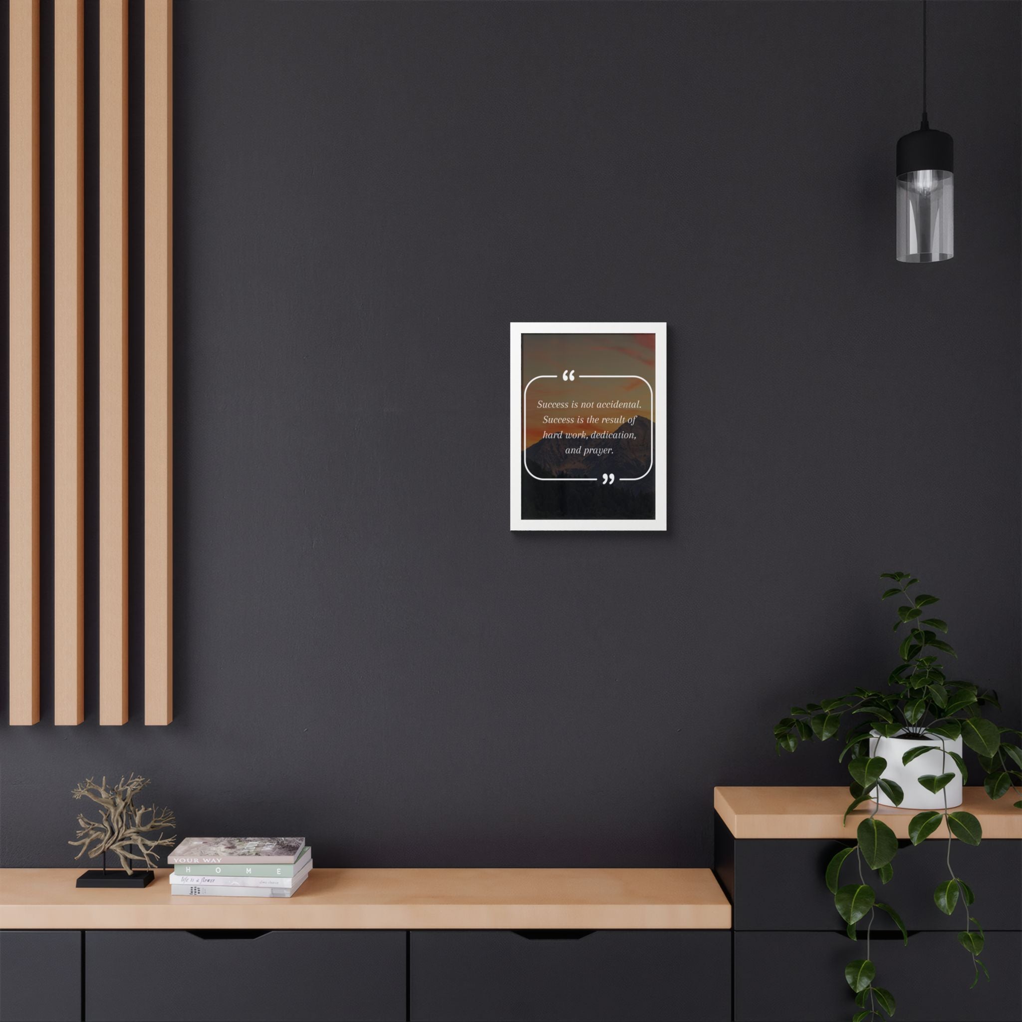 Success Is Not Accidental Multi-Color Framed Poster