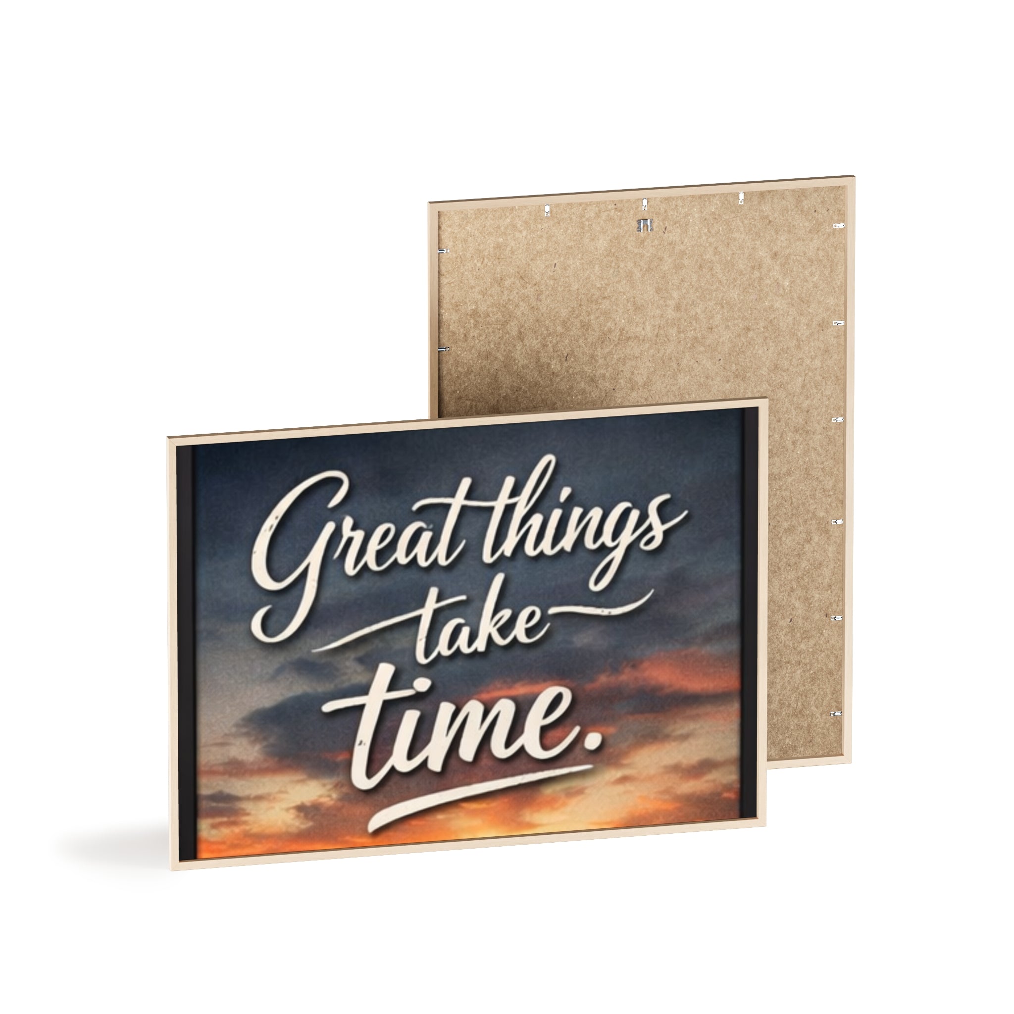 Great Things Take Time Framed Poster