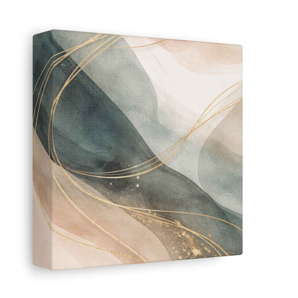 Abstract Coastal Waves Matte Canvas — Stretched Wall Art