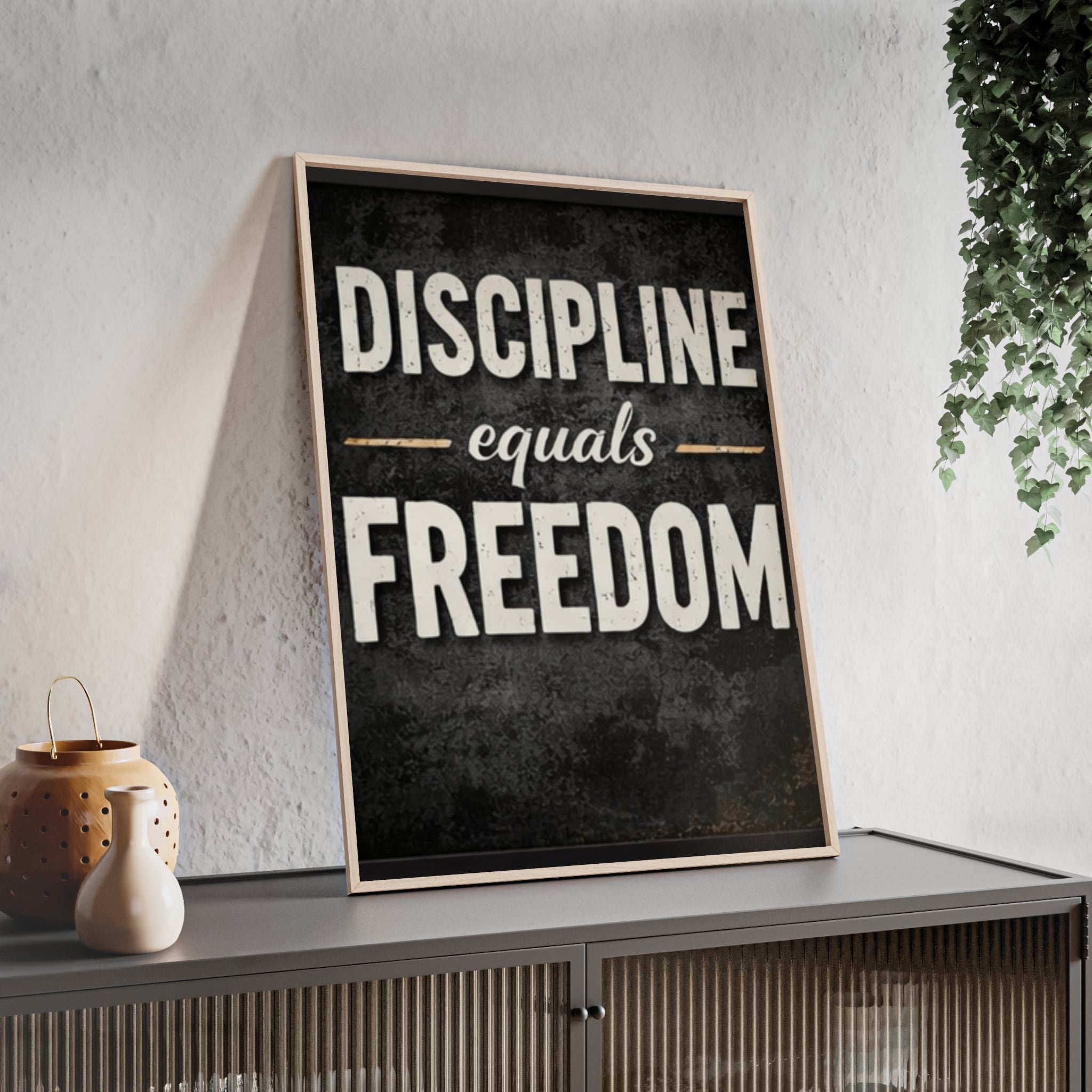 Discipline Equals Freedom Framed Poster