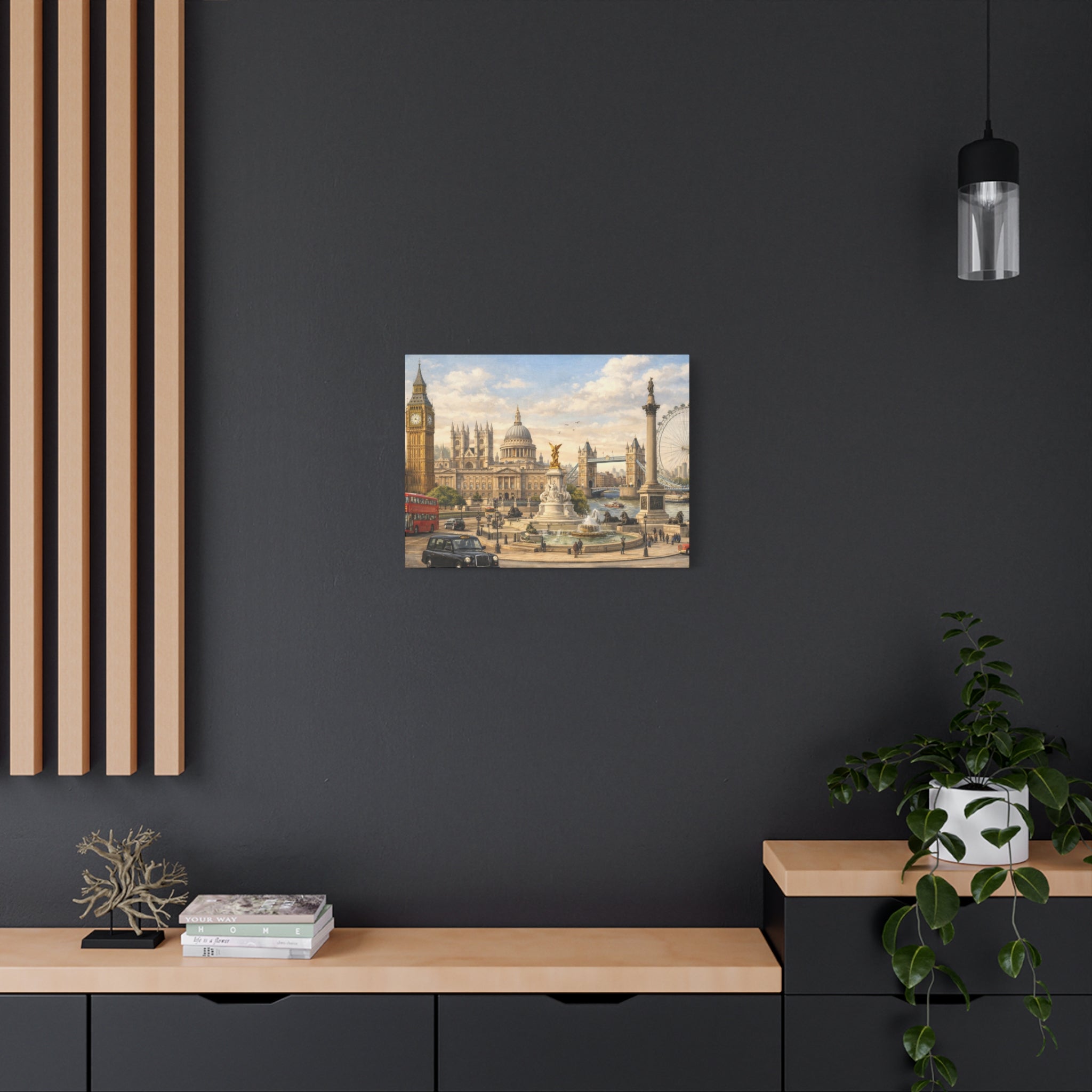 London Cityscape Matte Canvas Print Wall Art