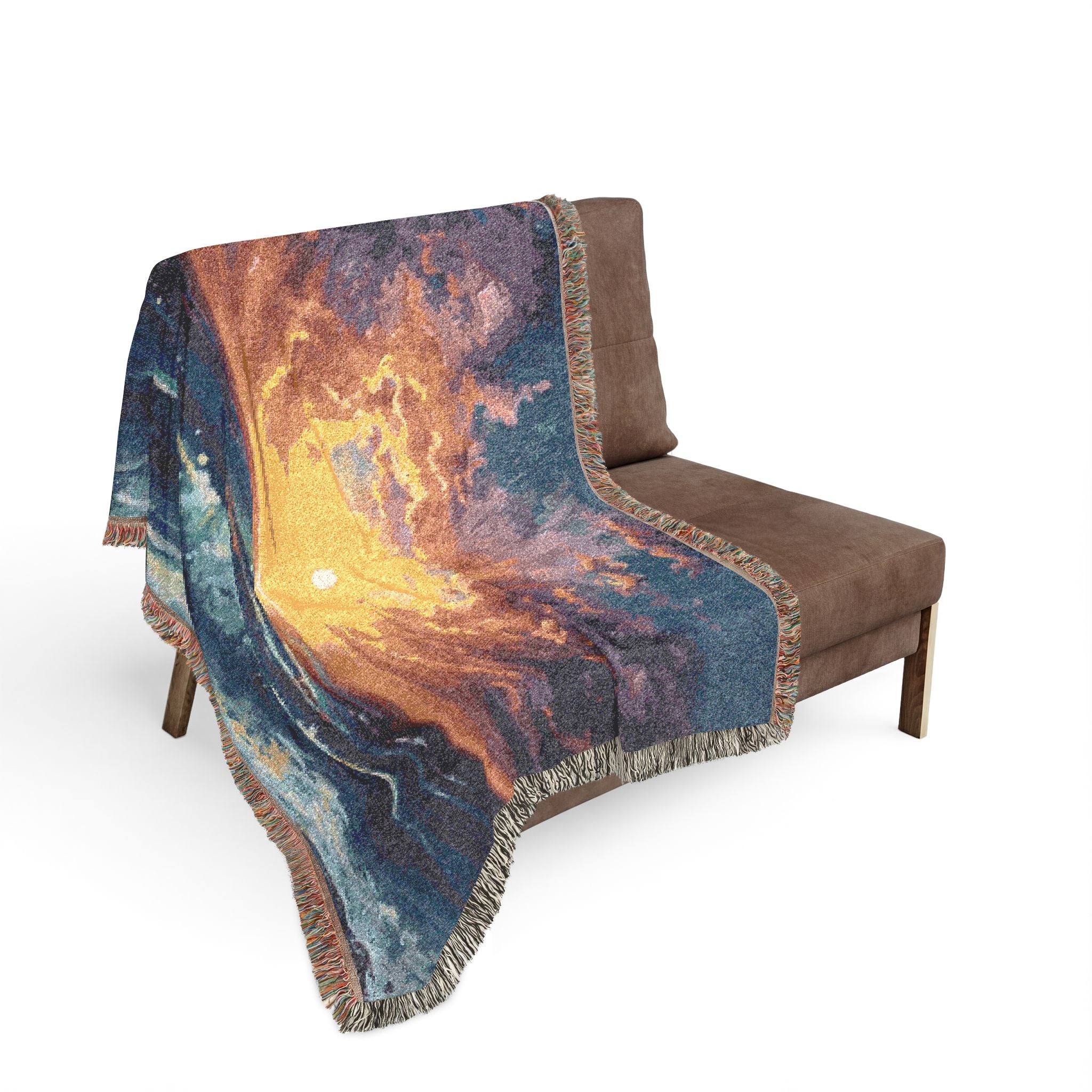 Beach Sunset Woven Blanket