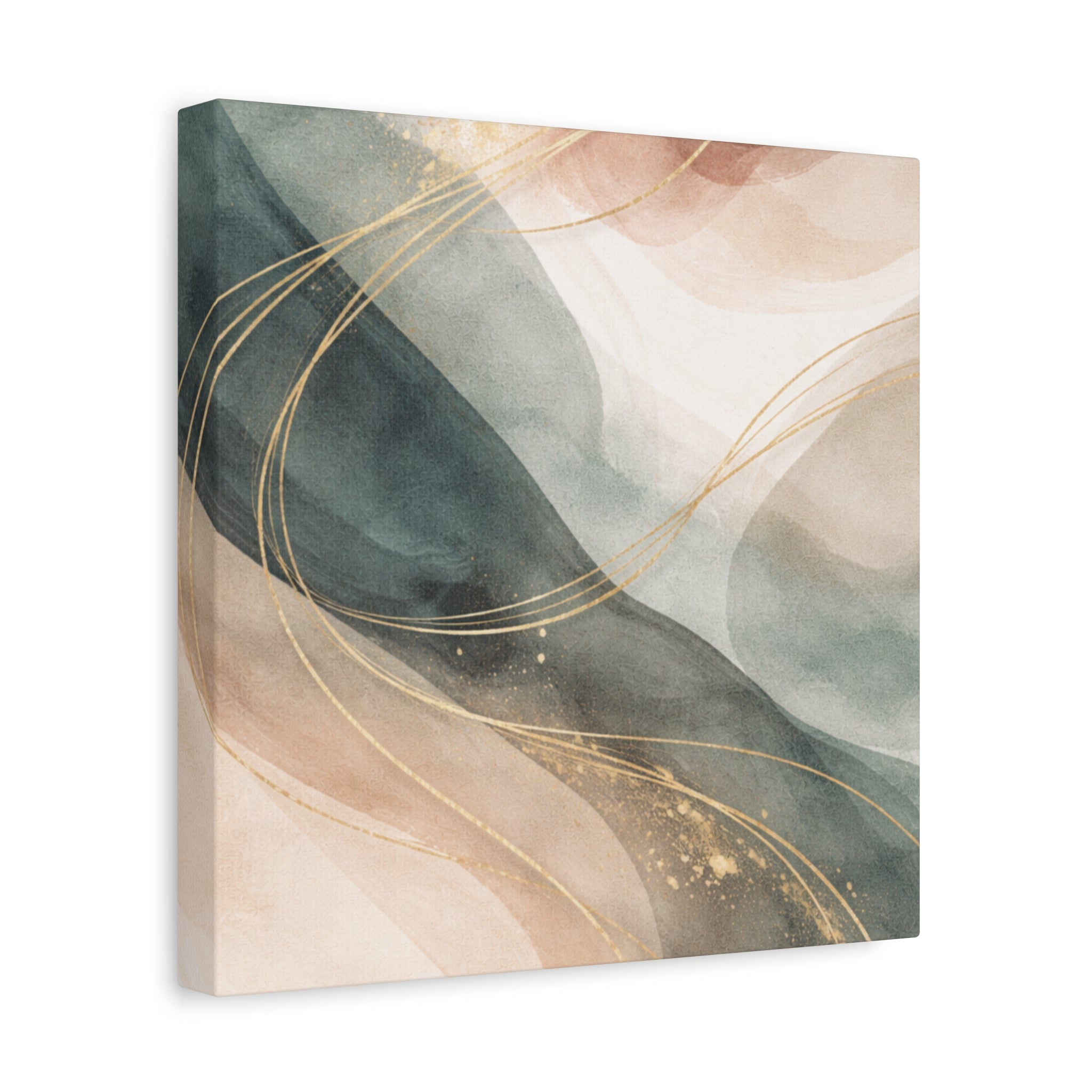 Abstract Coastal Waves Matte Canvas — Stretched Wall Art