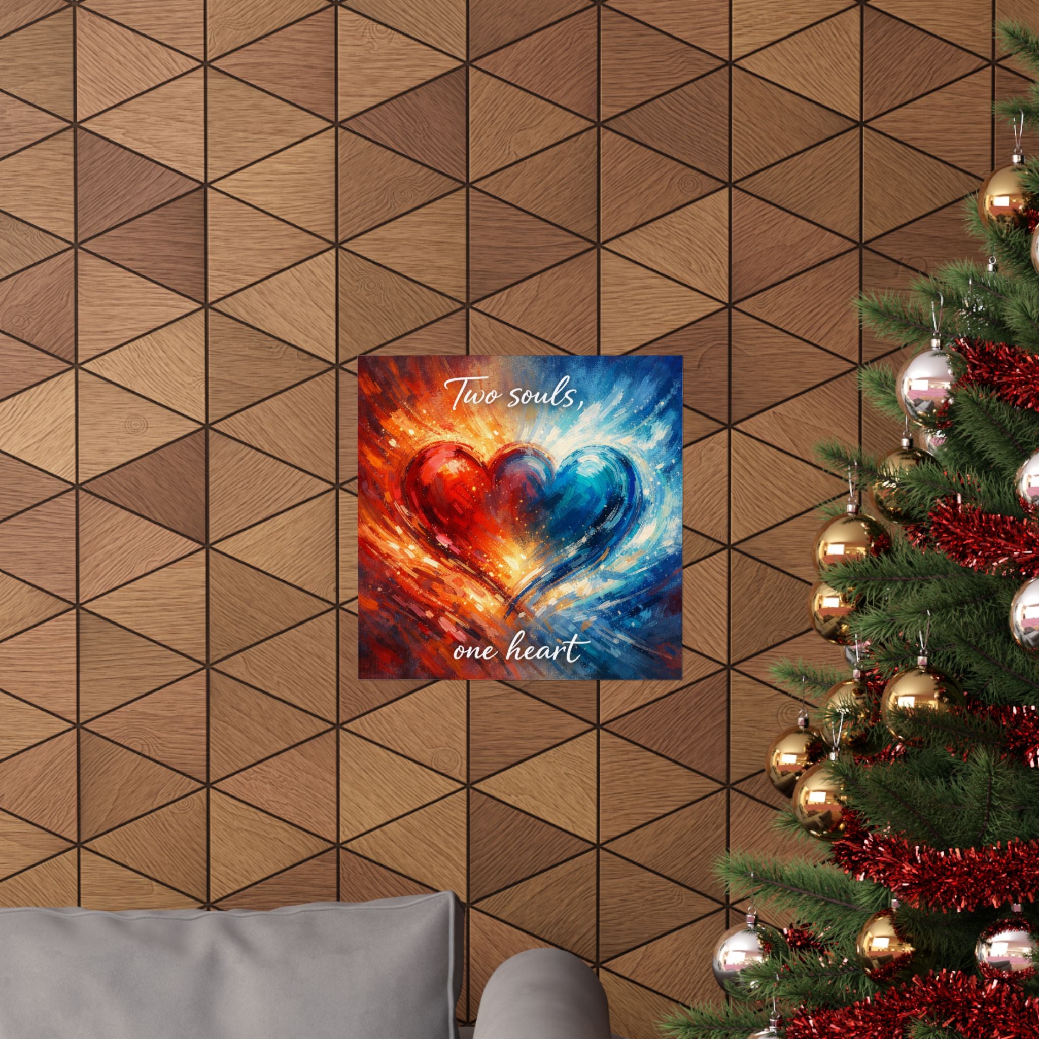 Two Souls One Heart Romantic Matte Poster