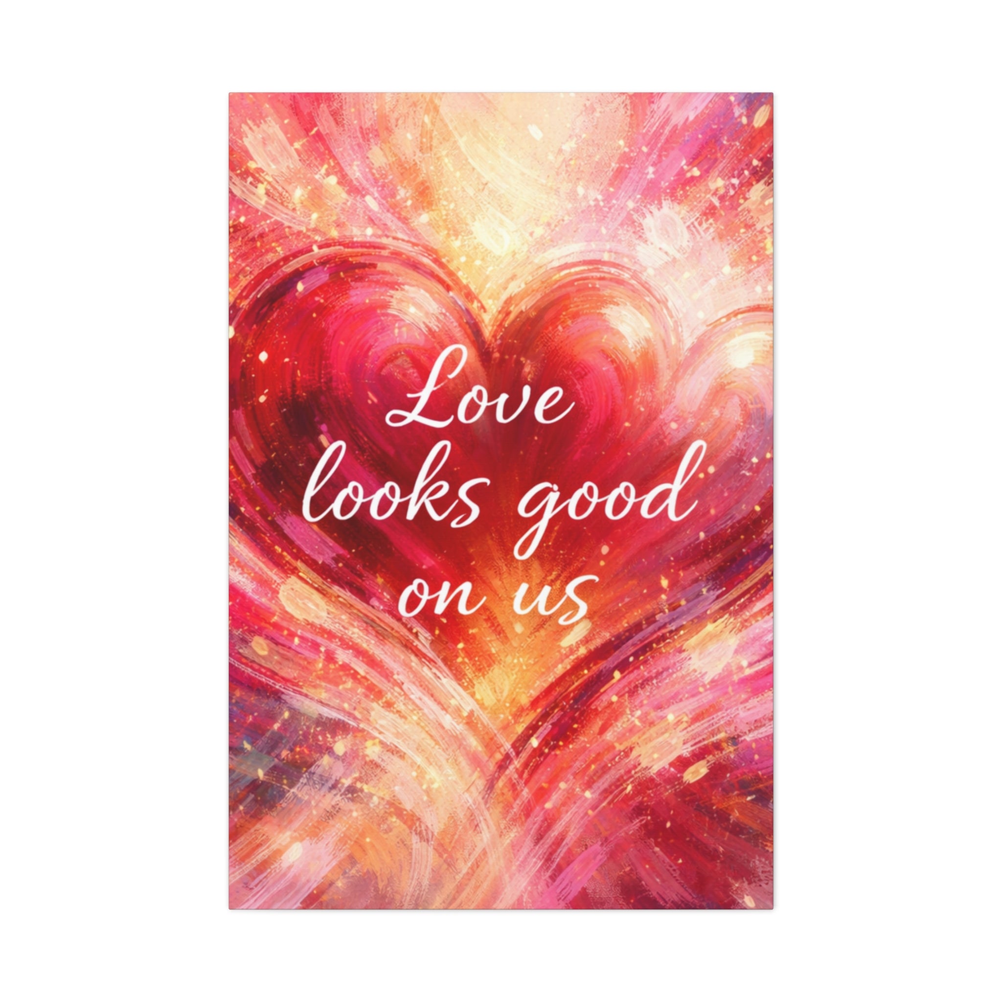 Love Looks Good On Us Matte Canvas Wall Art