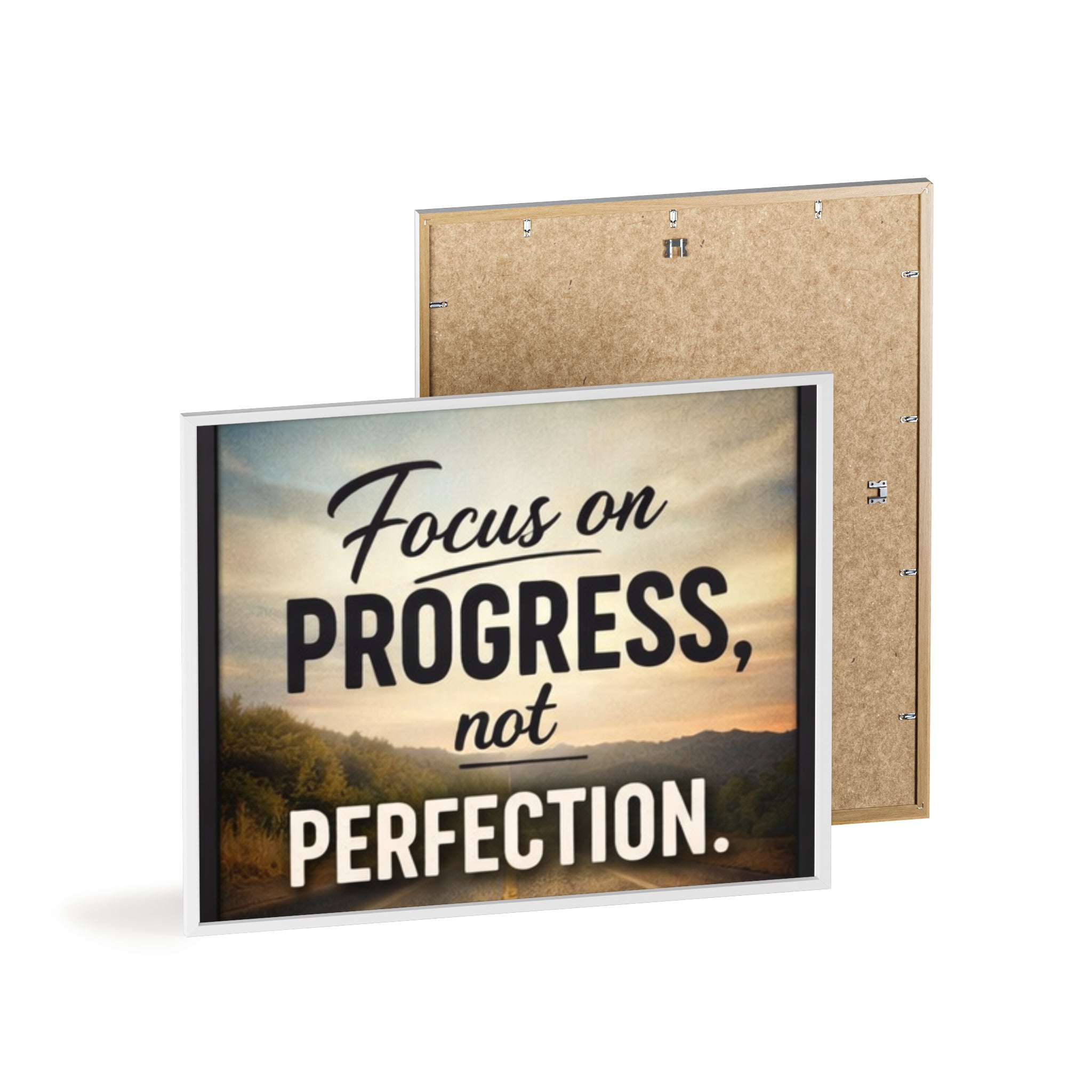 Focus on Progress Not Perfection Framed Poster — Motivational Wall Art
