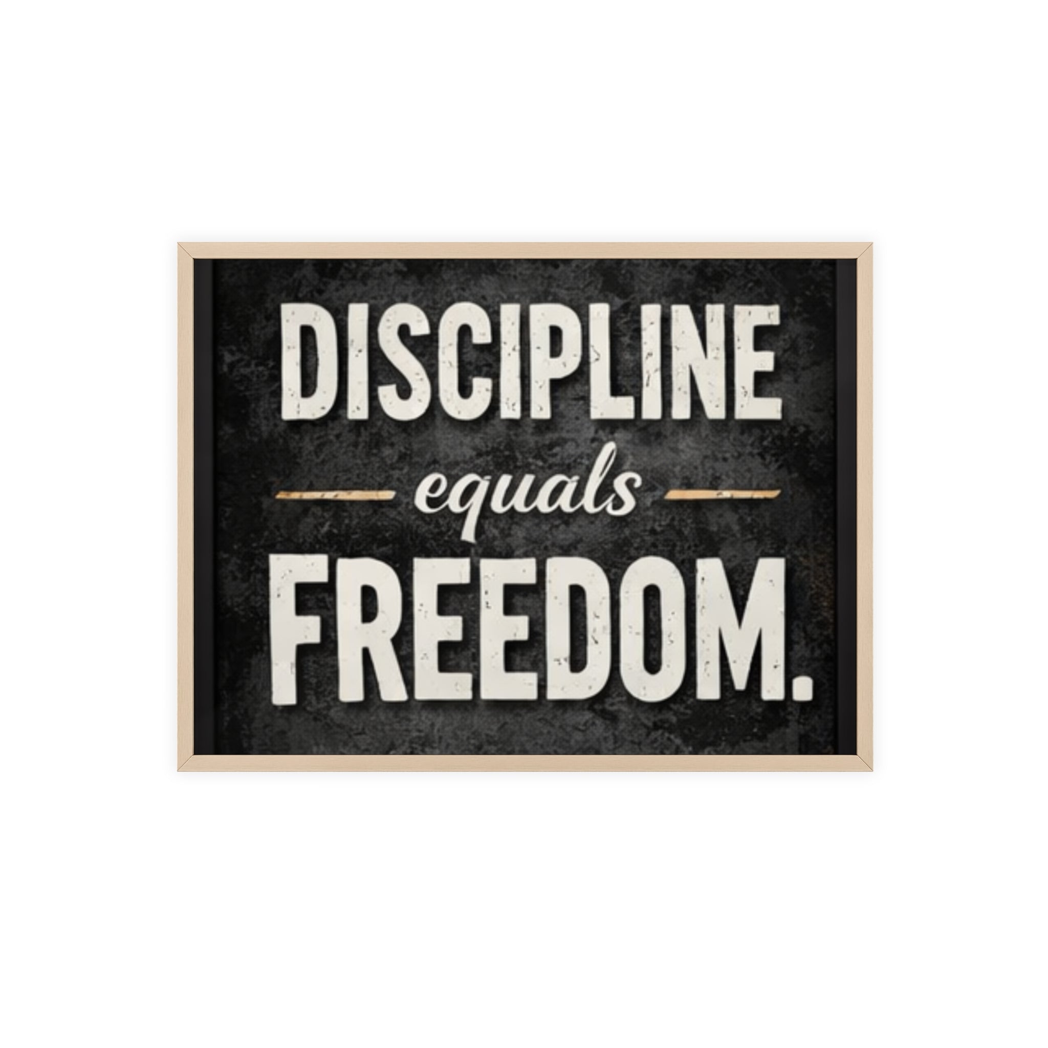 Discipline Equals Freedom Framed Poster