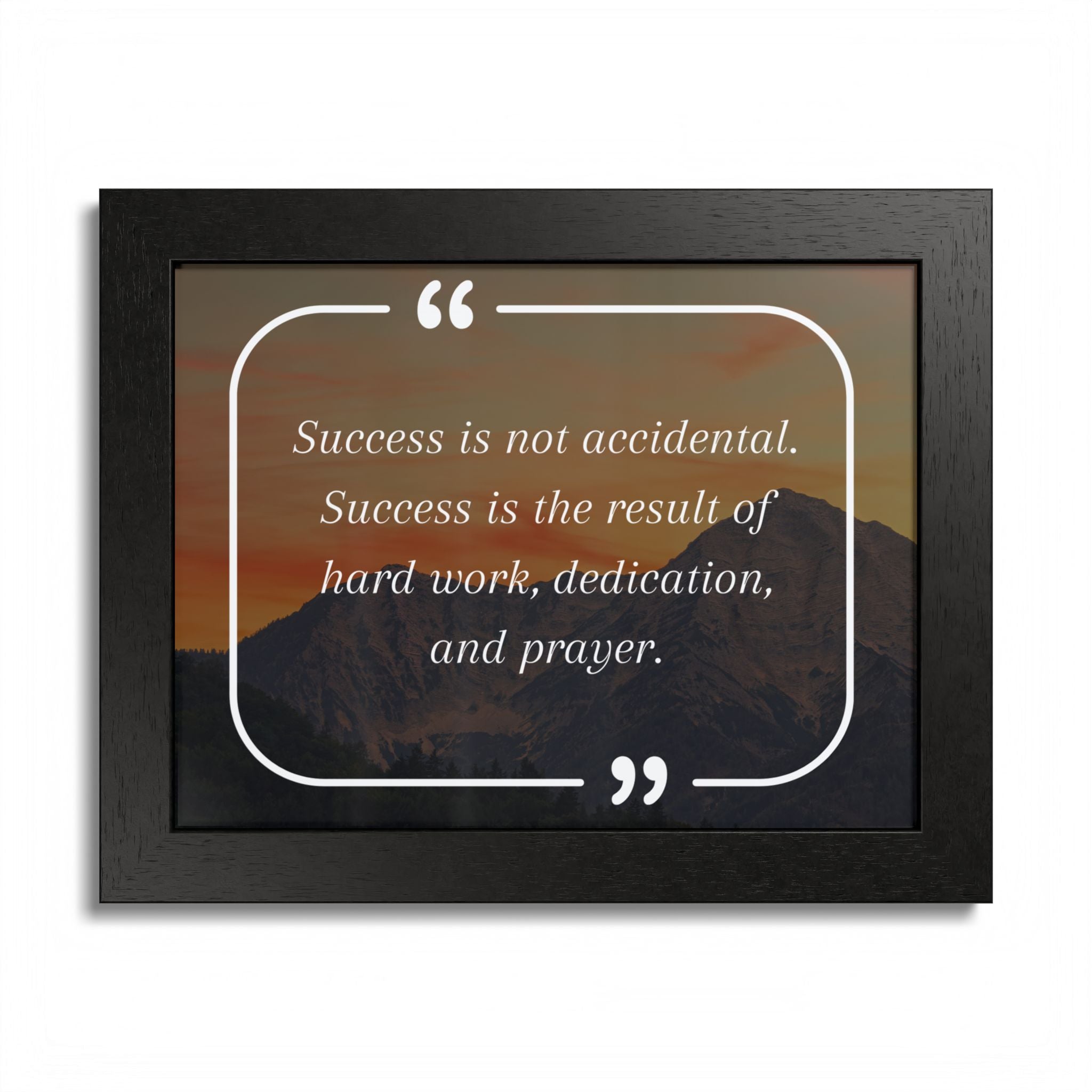 Success Is Not Accidental Multi-Color Framed Poster