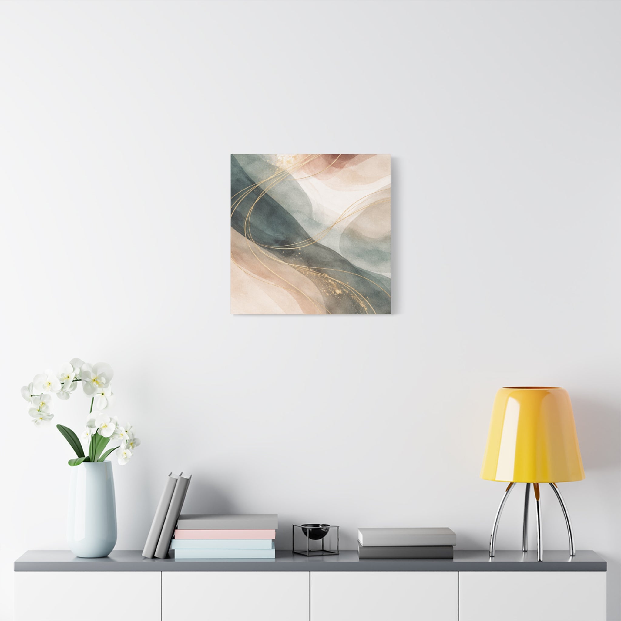 Abstract Coastal Waves Matte Canvas — Stretched Wall Art