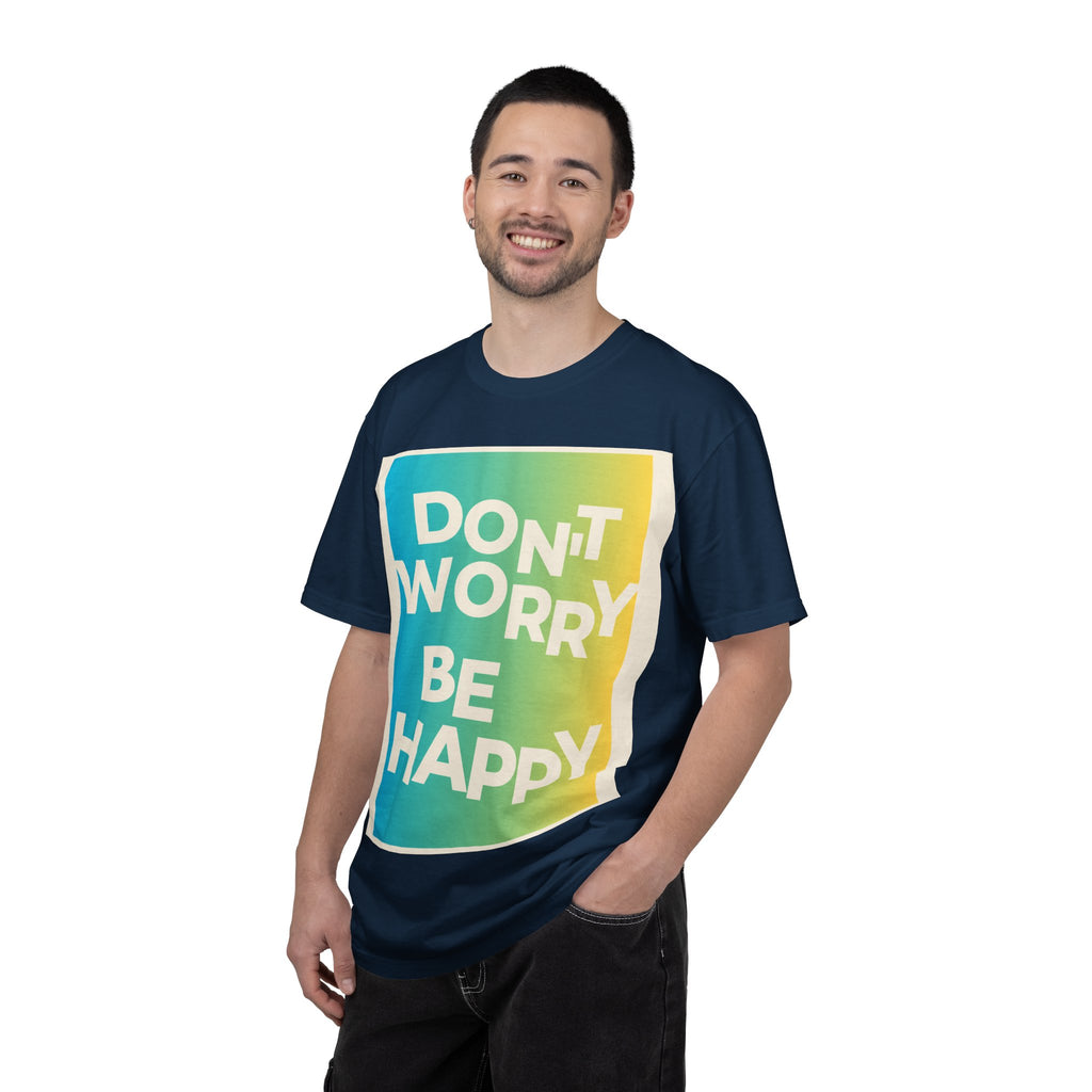 Don't Worry Be Happy Tropical Beach Graphic T-Shirt