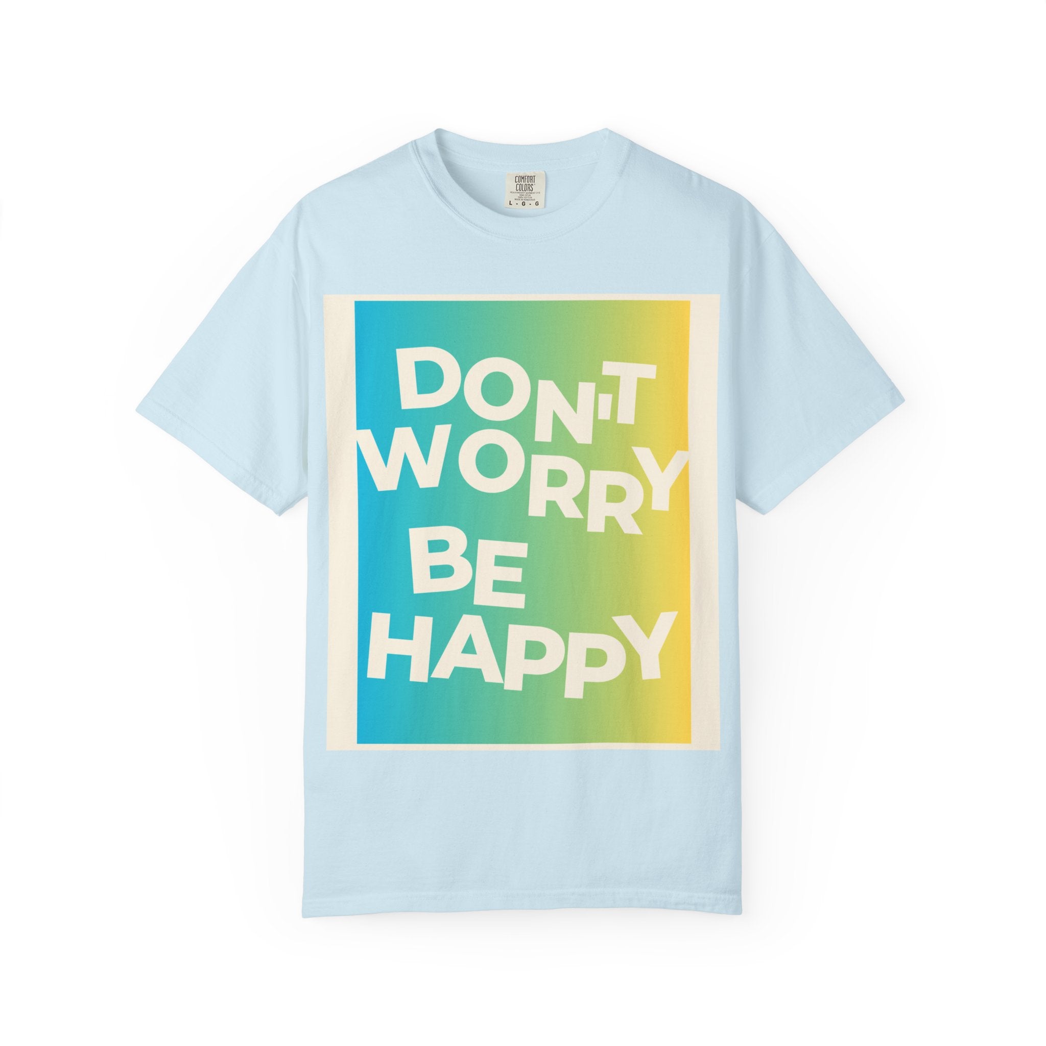 Don't Worry Be Happy Tropical Beach Graphic T-Shirt