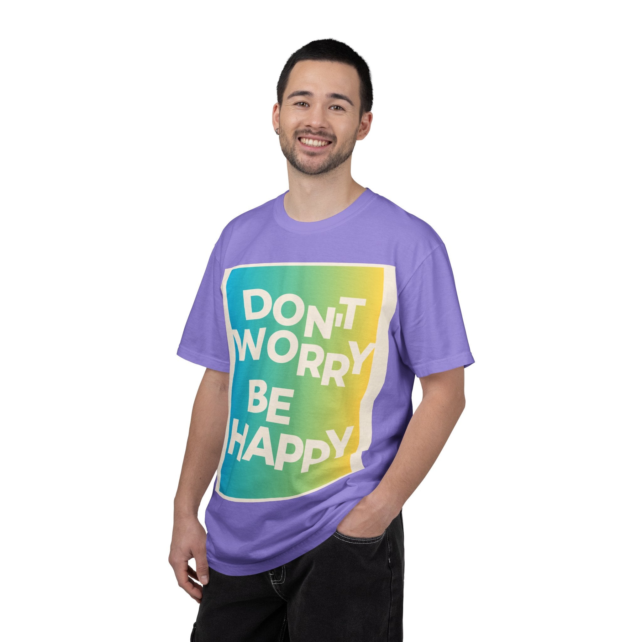 Don't Worry Be Happy Tropical Beach Graphic T-Shirt