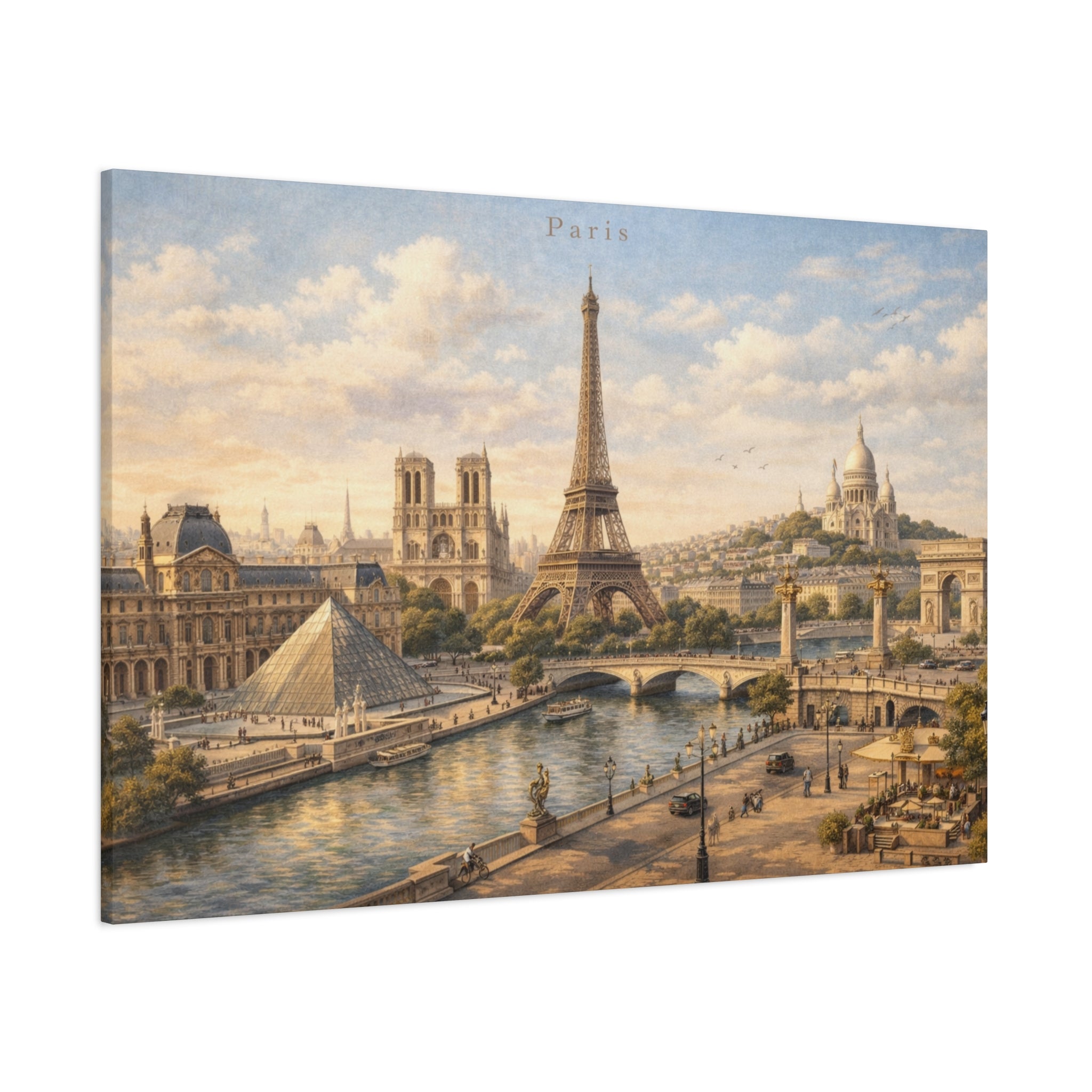 Paris Skyline Matte Canvas Wall Art