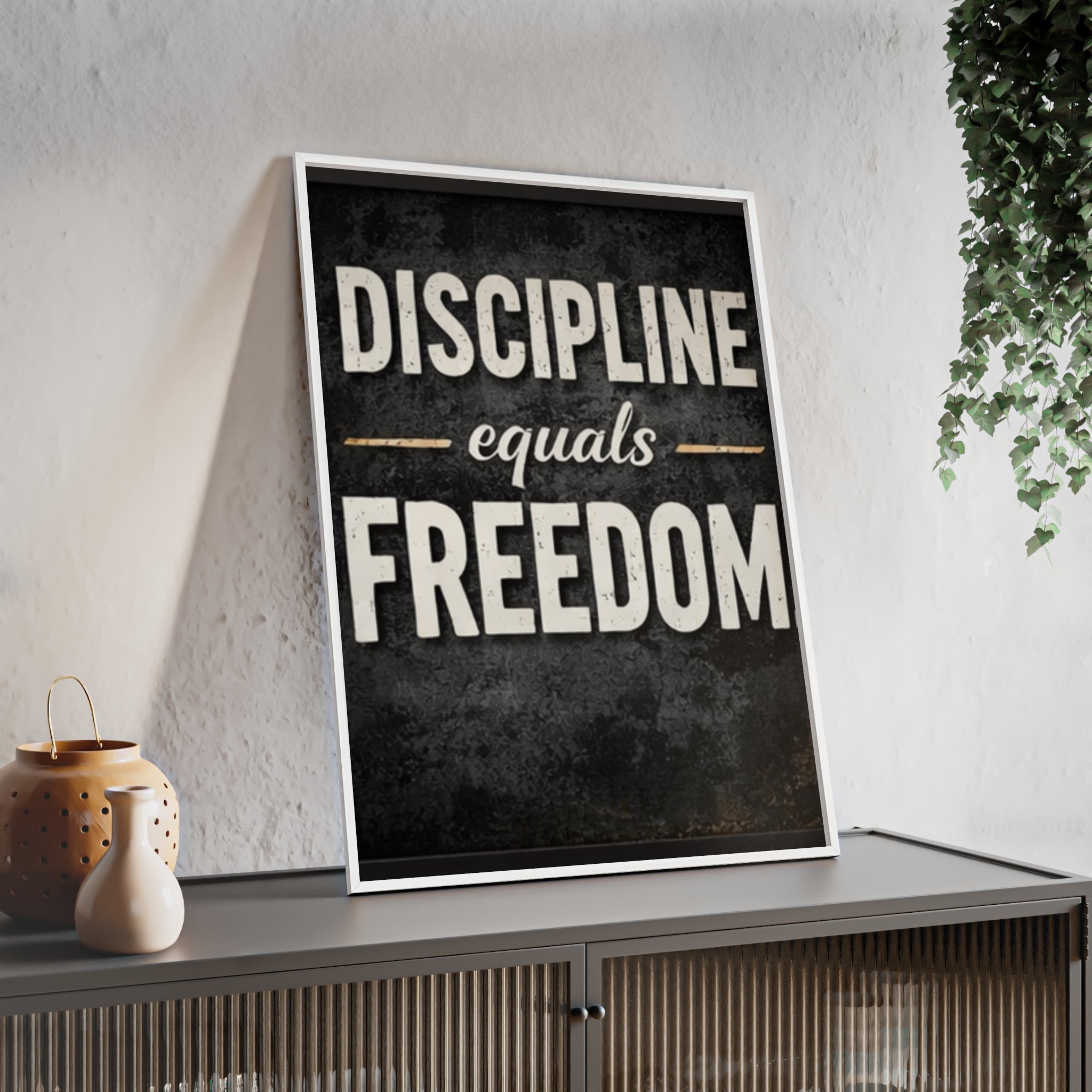 Discipline Equals Freedom Framed Poster