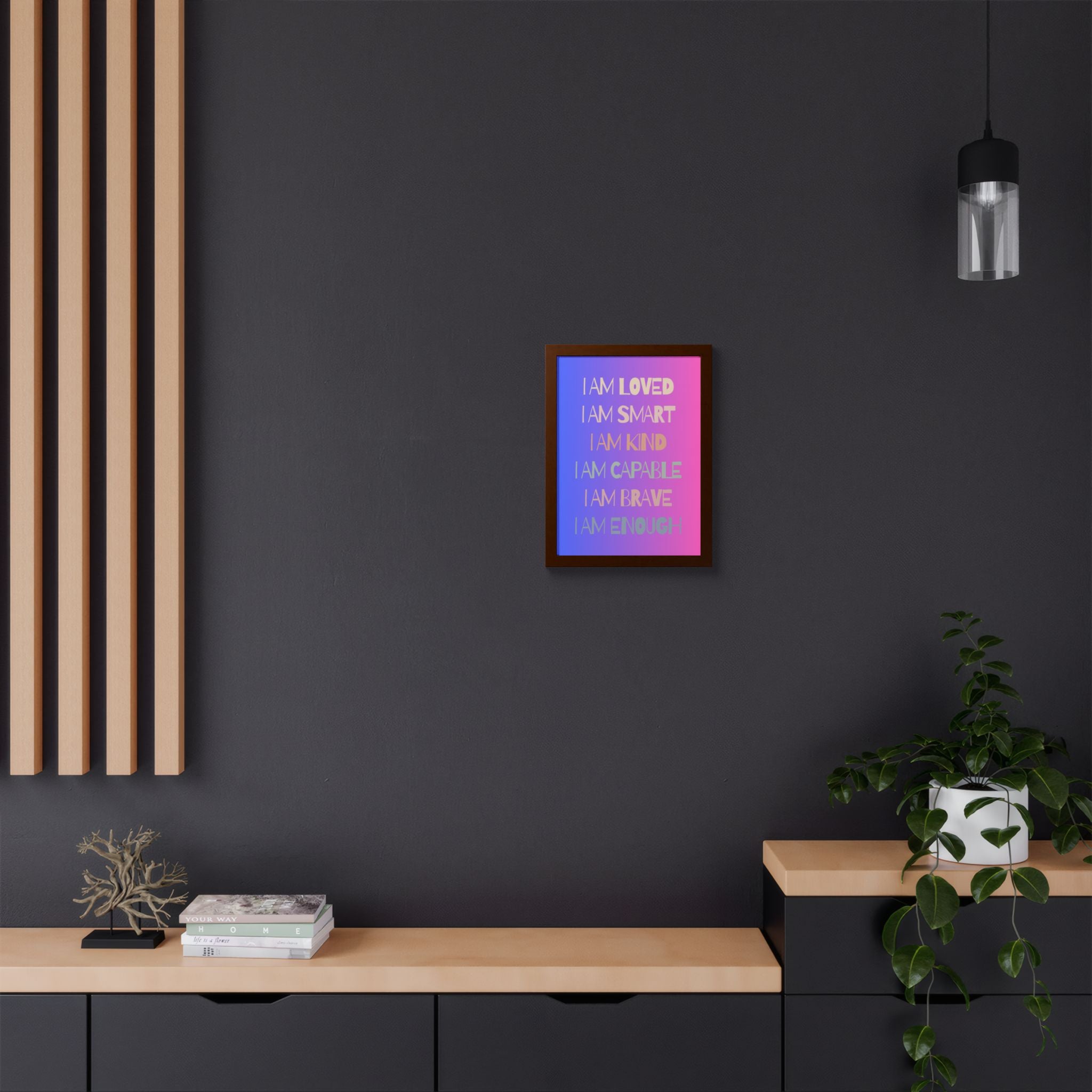 I Am Smart I Am Kind I Am Capable I Am Brave Affirmation Wall Art Poster