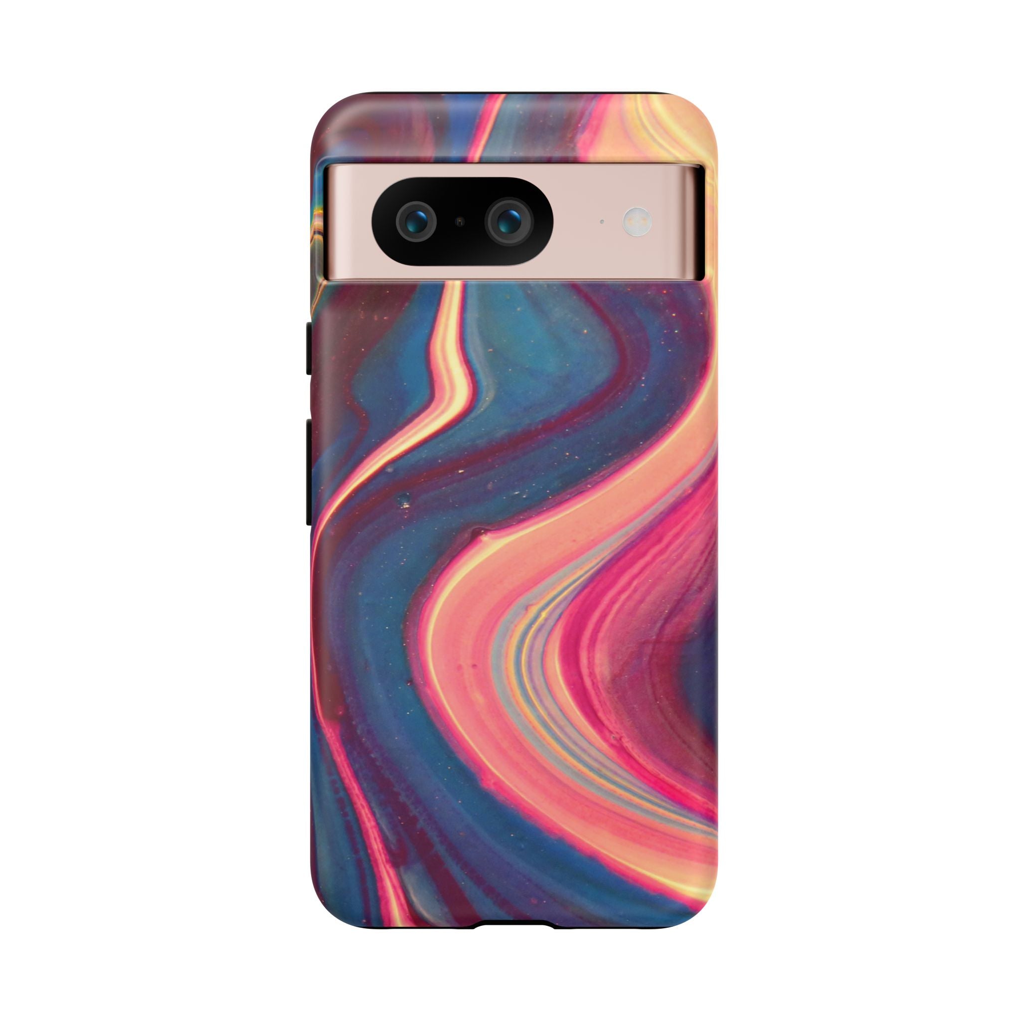 Colorful Wavy Marble Swirl Protective Phone Case