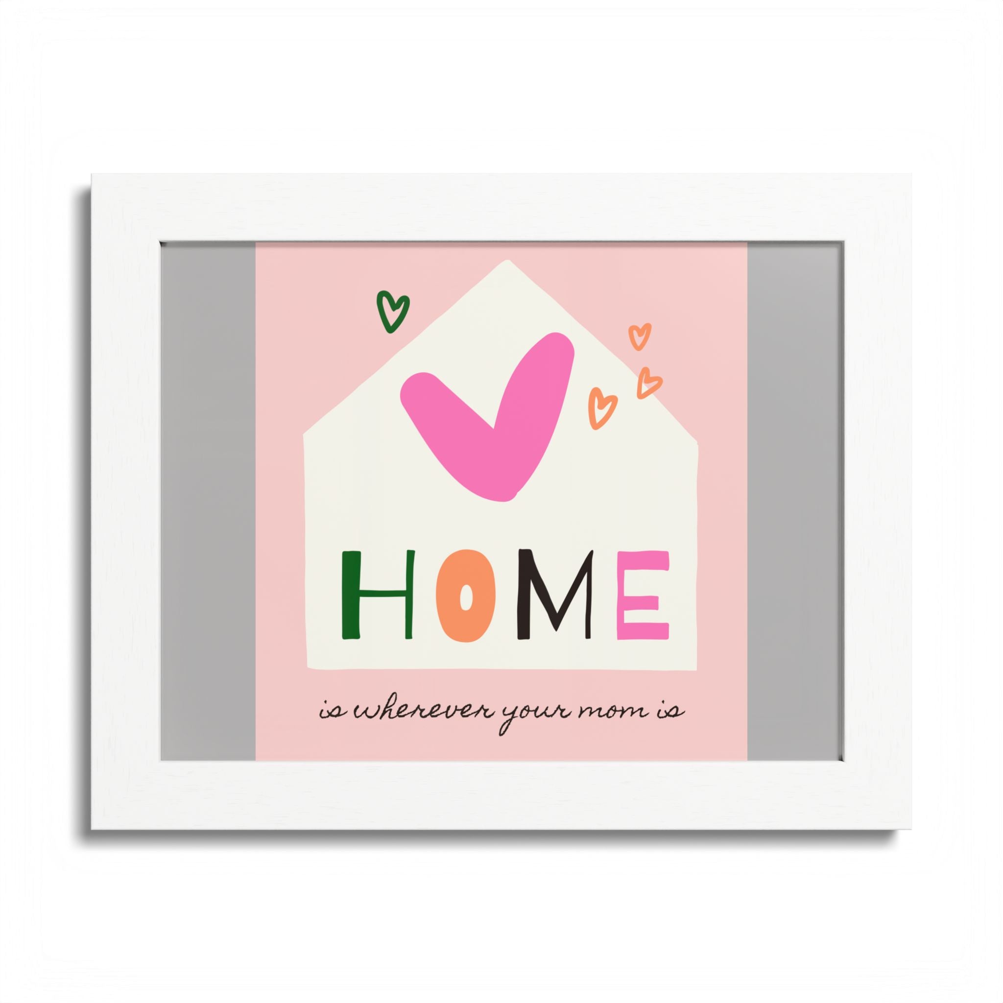 Home Is Wherever Your Mom Is - Framed Poster